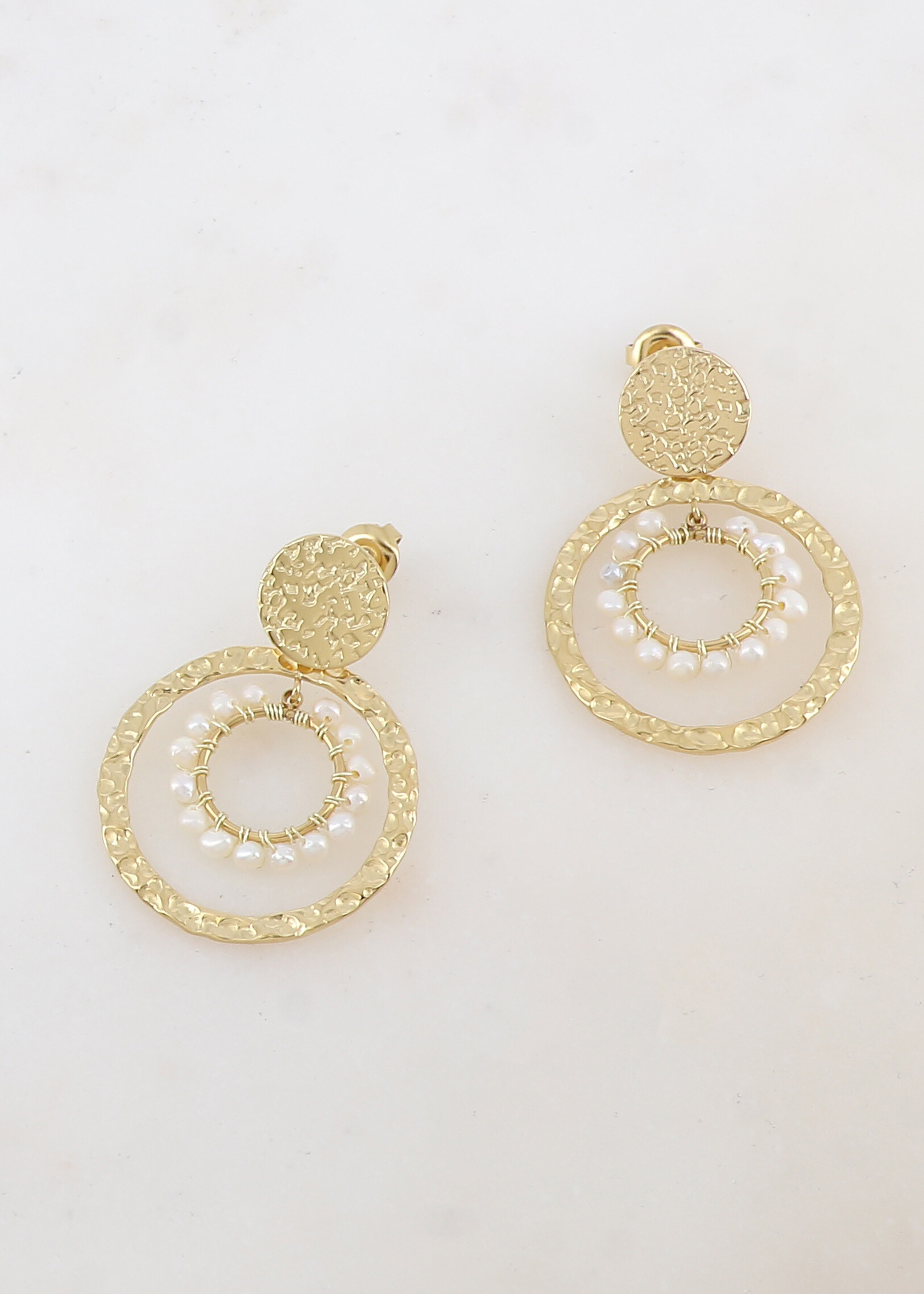 Wholesaler Ikita Paris - B.O with a chip with hammered round room, hammered ring, smooth ring