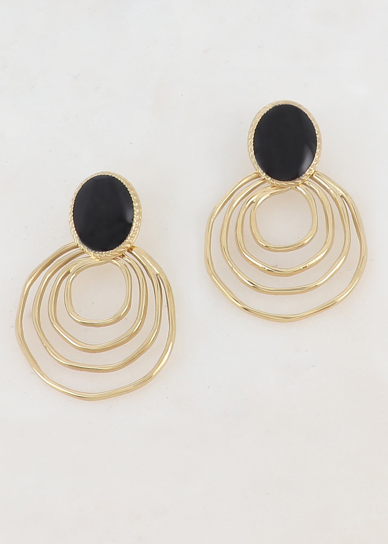 Wholesaler Ikita Paris - B.O to chip with enameled oval piece and 4 smooth rings