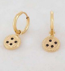 Mayorista Ikita Paris - Aros con pieza redonda, motivo de sol, 3 strases