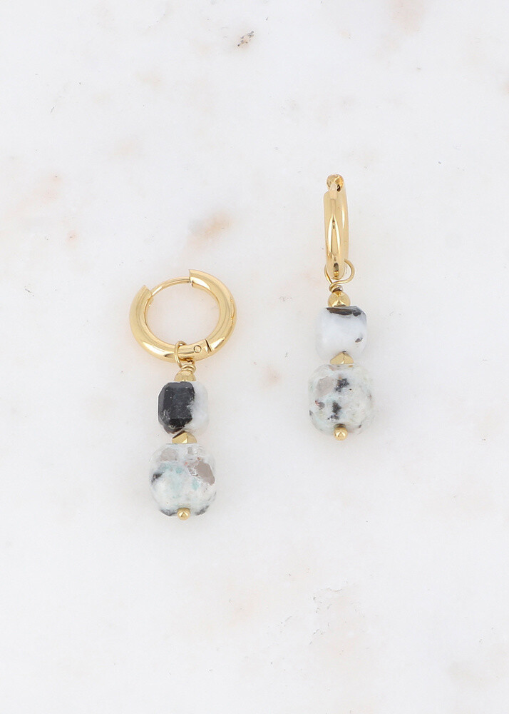 Wholesaler Ikita Paris - Creoles with natural stones