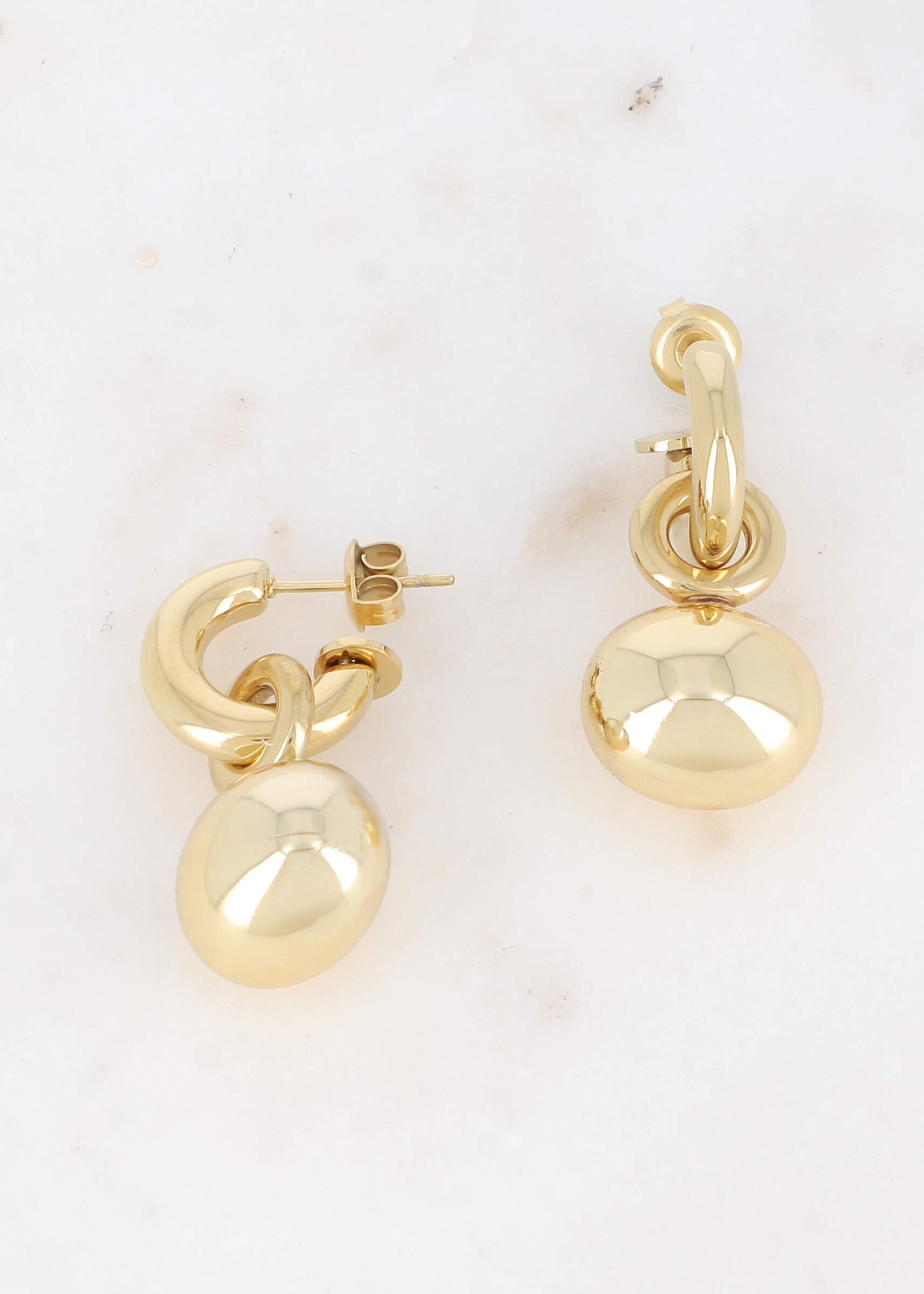 Wholesaler Ikita Paris - Creoles with chip with metal pearl or pearly resin