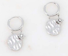 Mayorista Ikita Paris - Aros con colgante ondulado, estrella y strass