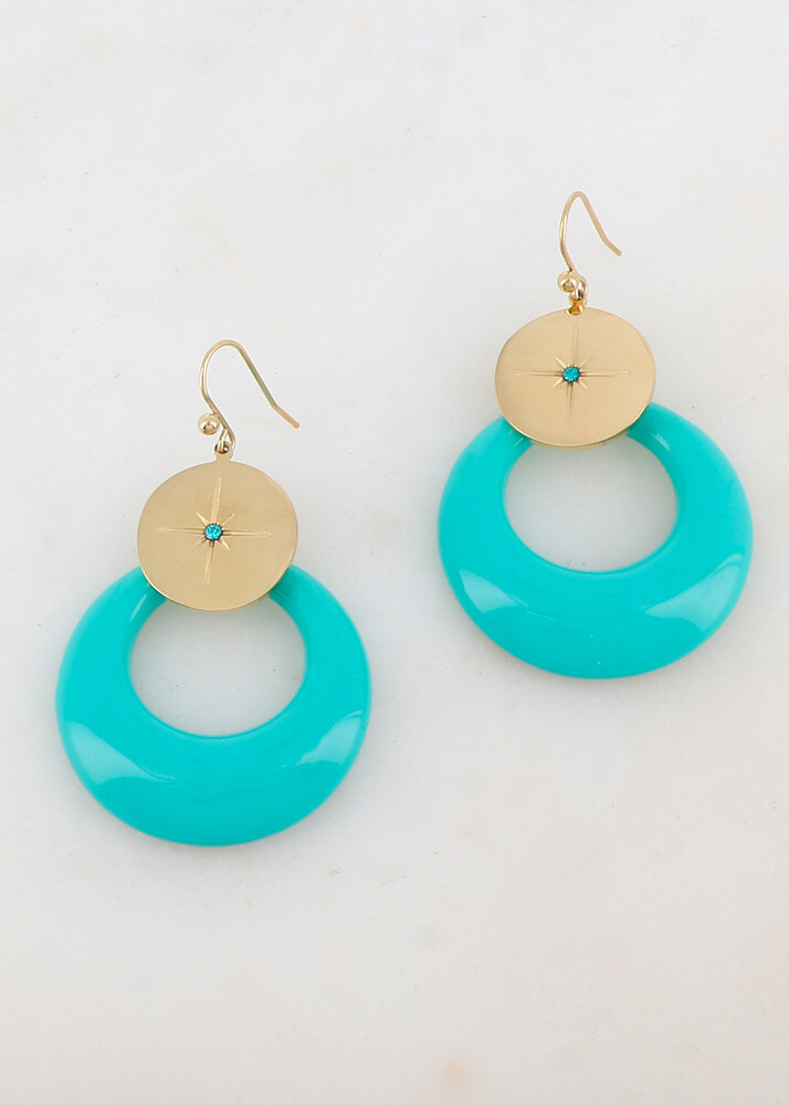 Wholesaler Ikita Paris - Crochet b.o with resin piece, round piece with rhinestones and engraved star
