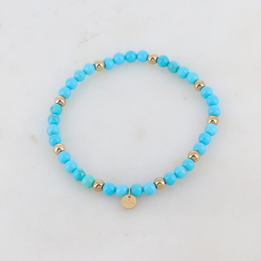 Mayorista Ikita Paris - Pulsera elástica con cuentas de piedra natural