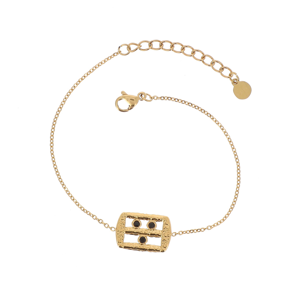Großhändler Ikita Paris - Armband mit Rechteck und Strass
