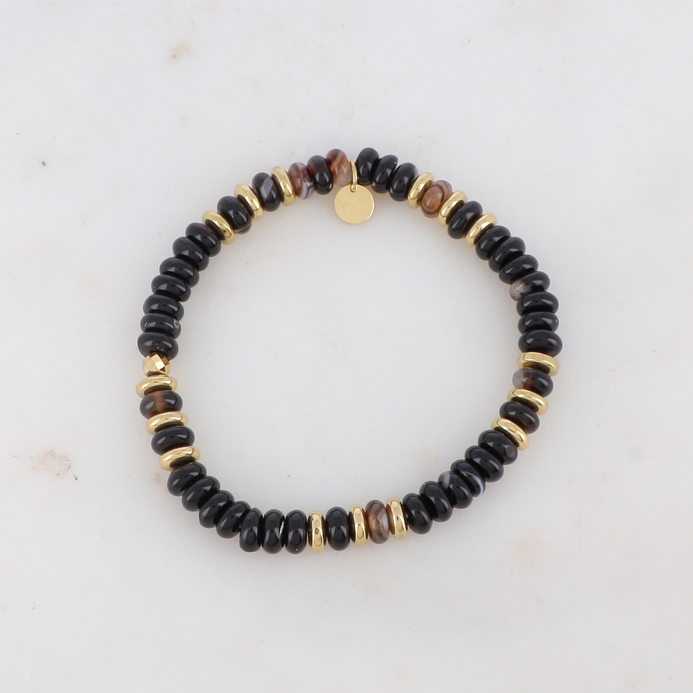 Grossiste Ikita Paris - Bracelet élastique avec perles en pierre naturelle