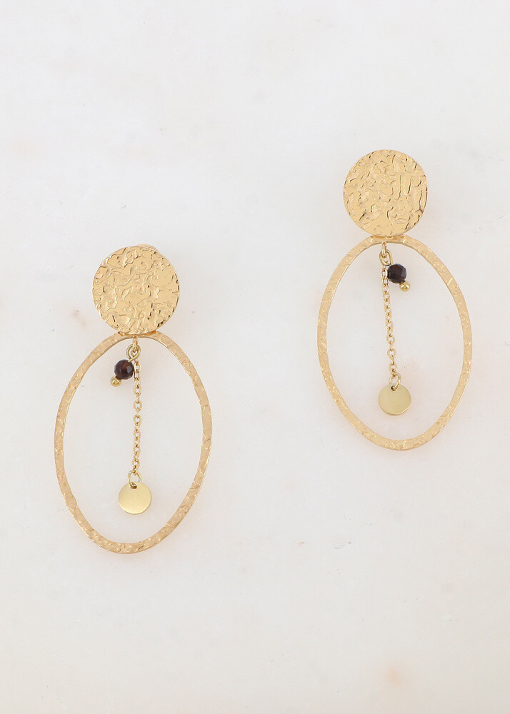 Wholesaler Ikita Paris - B.0 with a chip with round room and hammered oval ring, chain, paddle