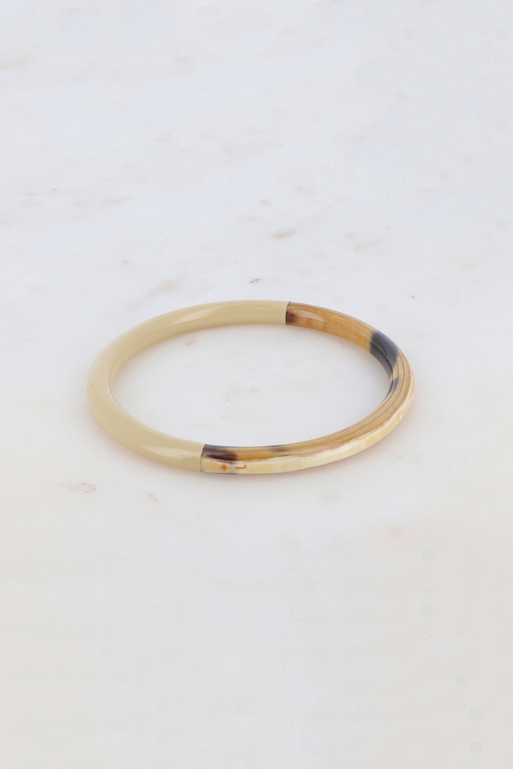 Mayorista Ikita Paris - Brazalete de cuerno de búfalo lacado beige