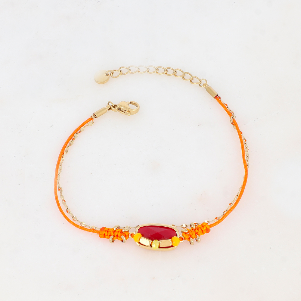 Großhändler Ikita Paris - Zweireihiges Armband mit Kordel und Kette