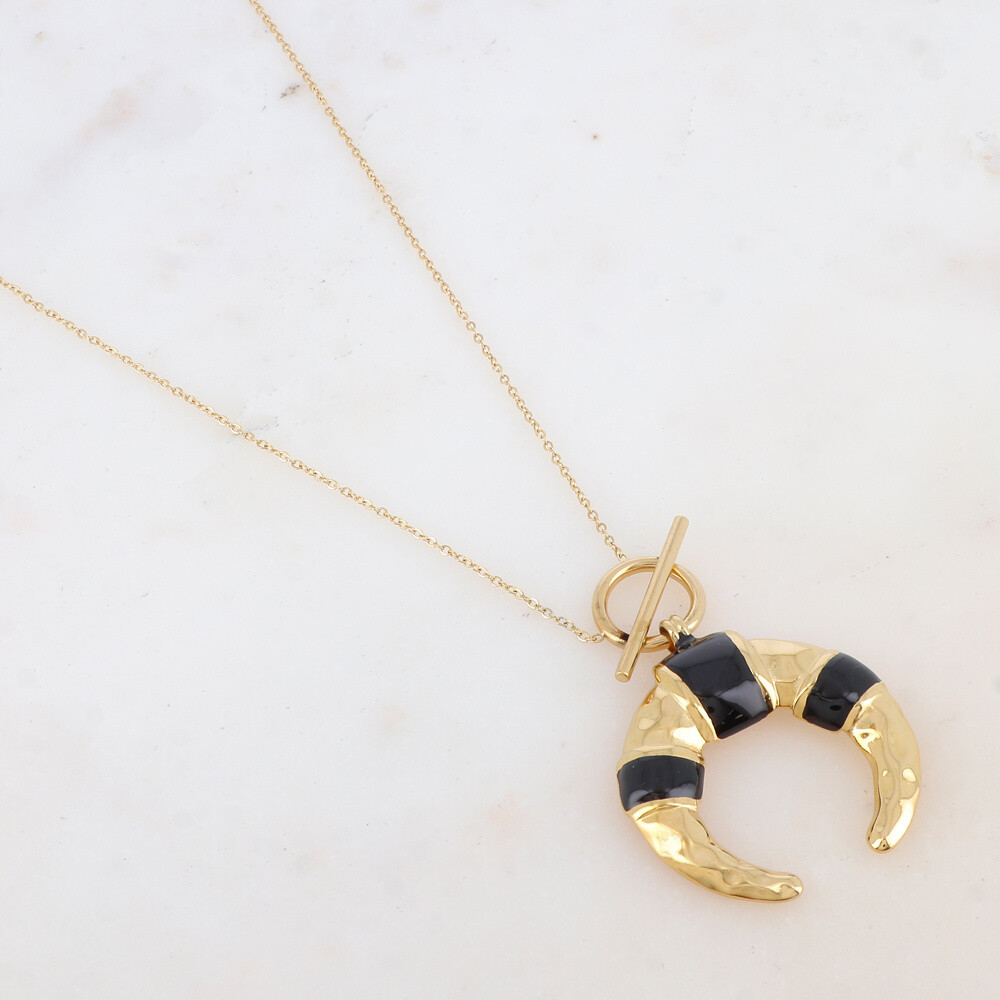 Wholesaler Ikita Paris - Necklace with enameled geometric pendant