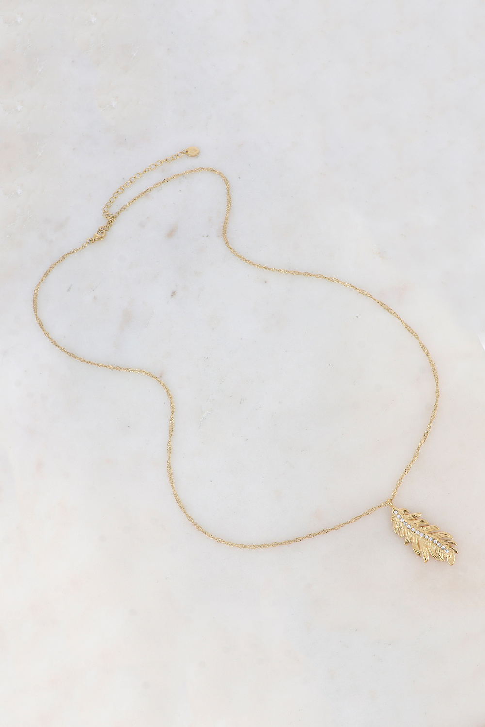 Mayorista Ikita Paris - Collar largo - pluma y óxido de circonio