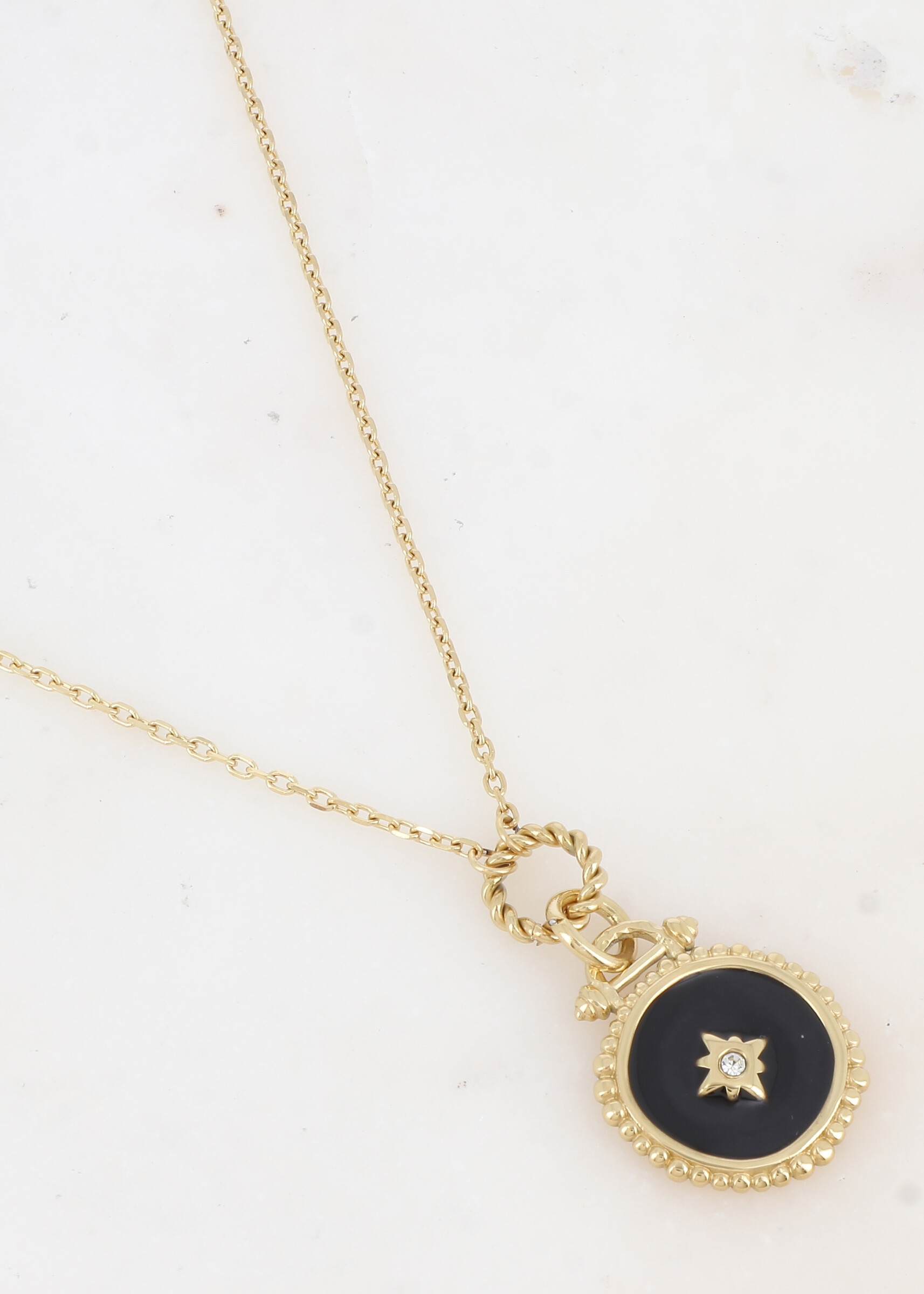 Wholesaler Ikita Paris - Necklace with enameled room and rhinestones