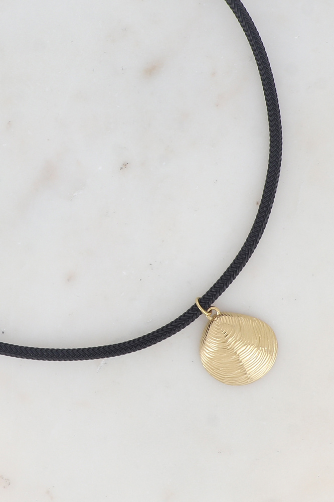 Mayorista Ikita Paris - Collar en cordón trenzado con concha
