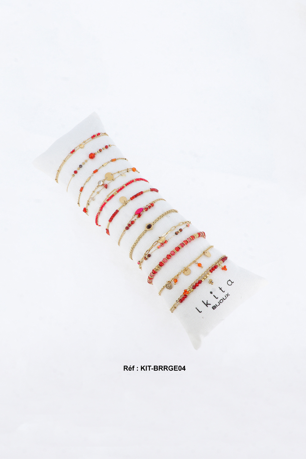 Großhändler Ikita Paris - Set mit 12 Armbändern. Kissen gratis. Durchschnittspreis: 5,00 € zzgl. MwSt.