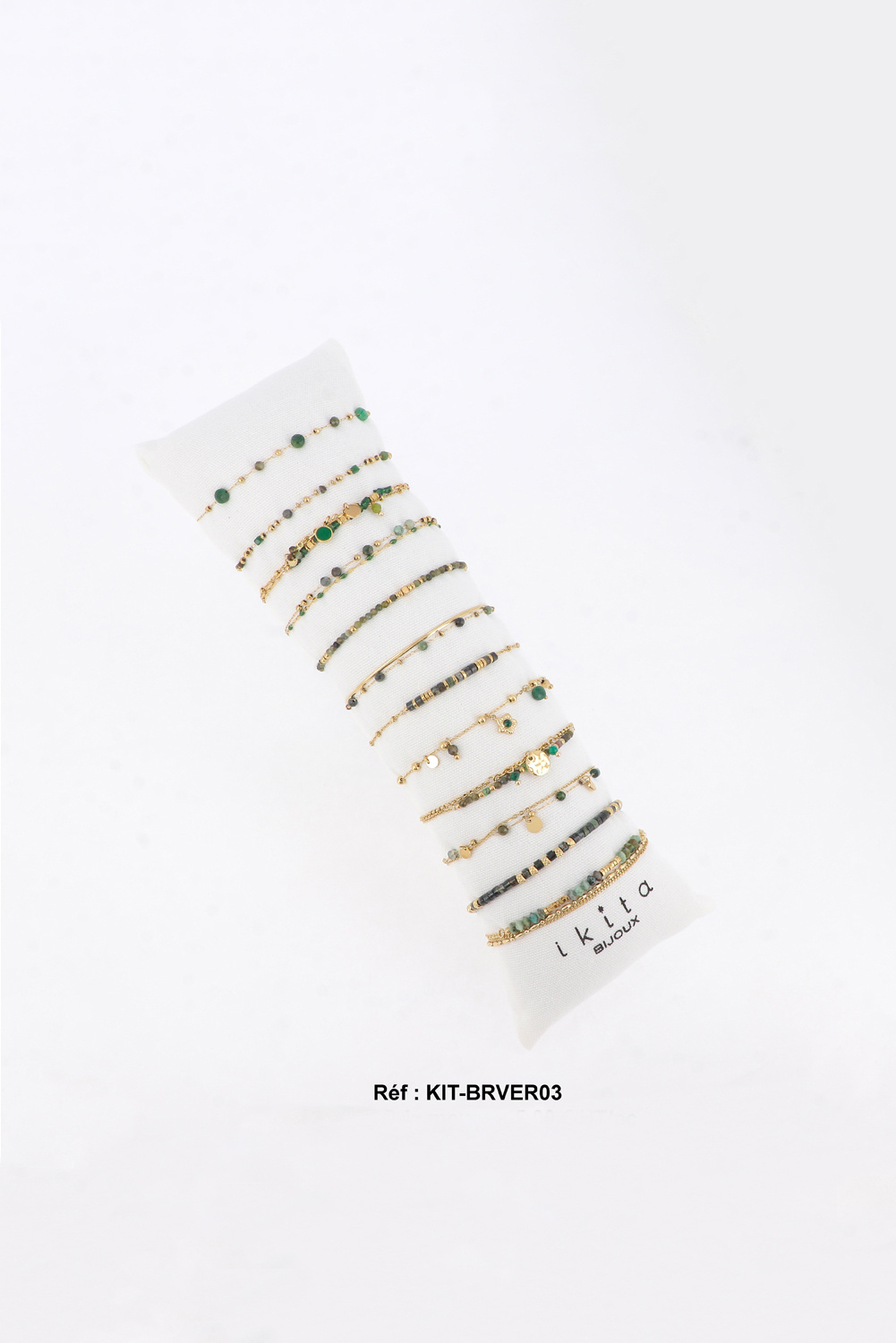 Großhändler Ikita Paris - Set mit 12 Armbändern. Kissen gratis. Durchschnittspreis: 5,00 € zzgl. MwSt.