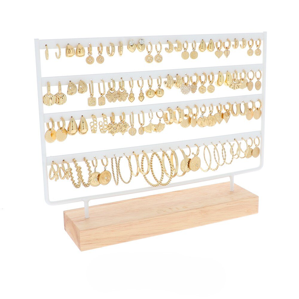Großhändler Ikita Paris - Satz mit 96 Paar Ohrringen auf einem 4-stufigen Display. Durchschnittspreis: 4,40 € ohne MwSt.