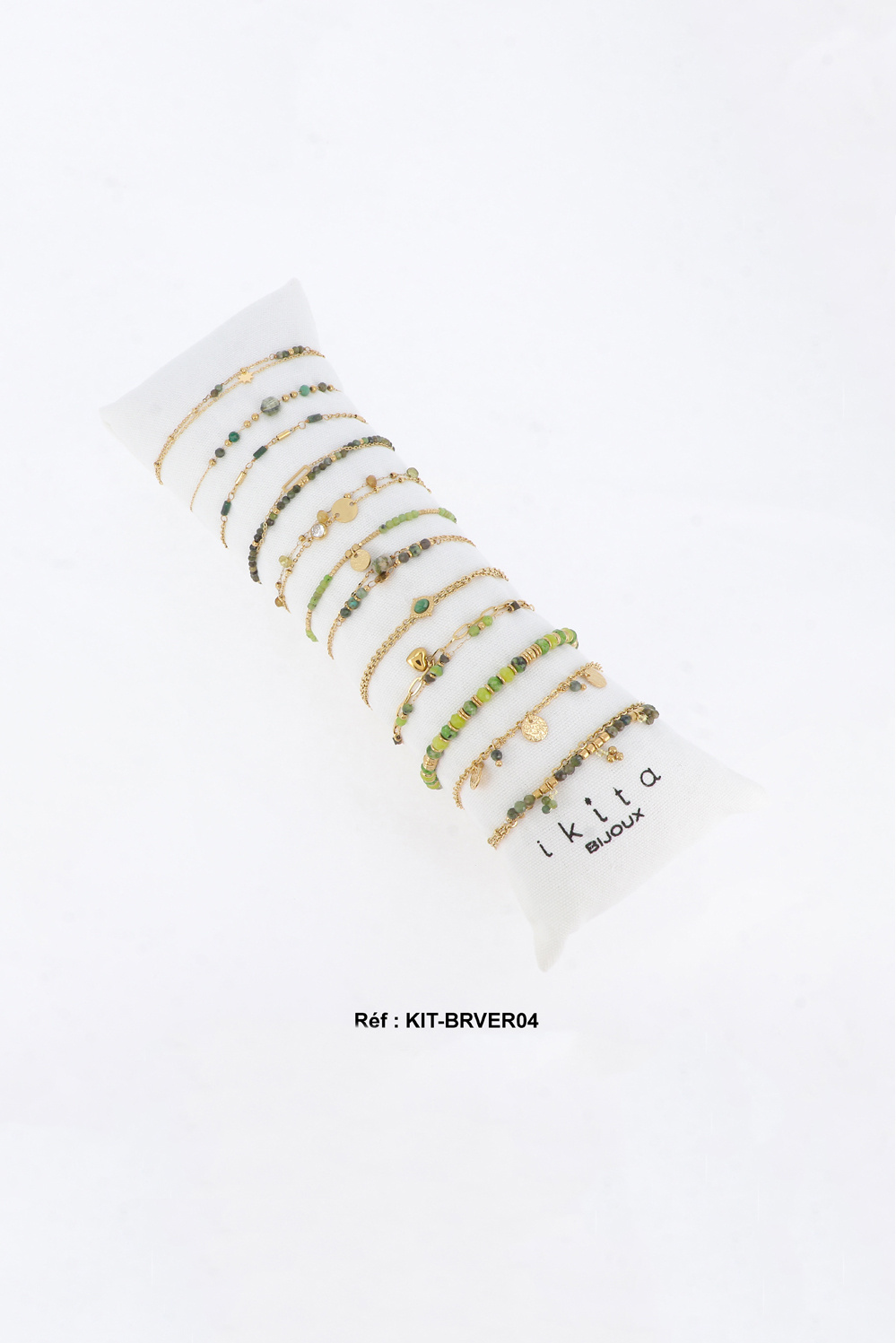 Großhändler Ikita Paris - Set mit 12 Armbändern. Kissen gratis. Durchschnittspreis: 5,00 € zzgl. MwSt.