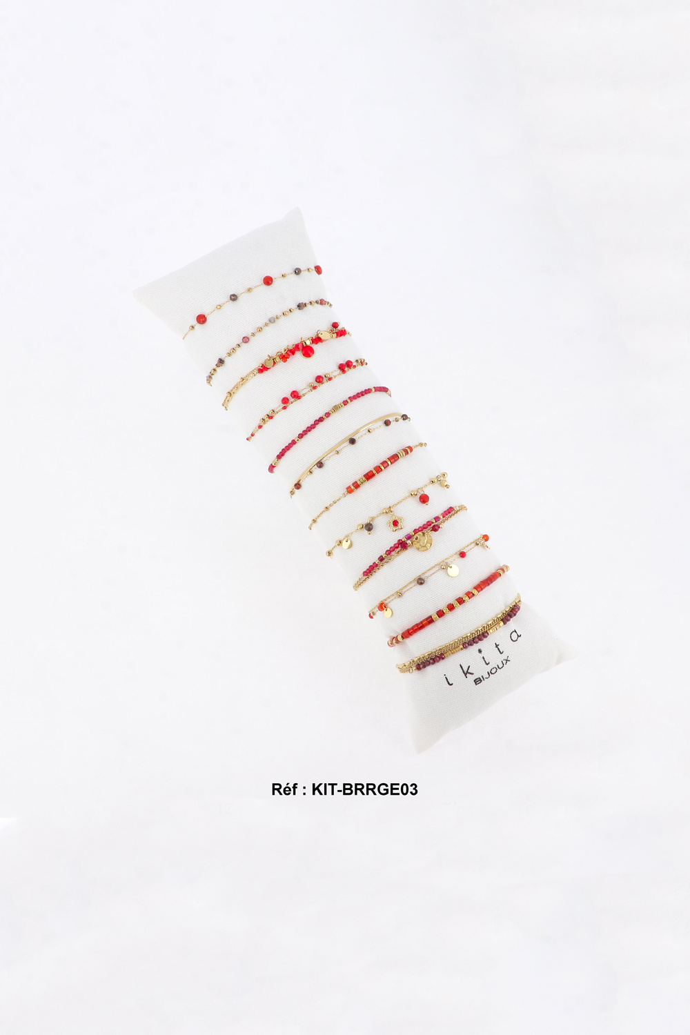 Großhändler Ikita Paris - Set mit 12 Armbändern. Kissen gratis. Durchschnittspreis: 5,00 € zzgl. MwSt.