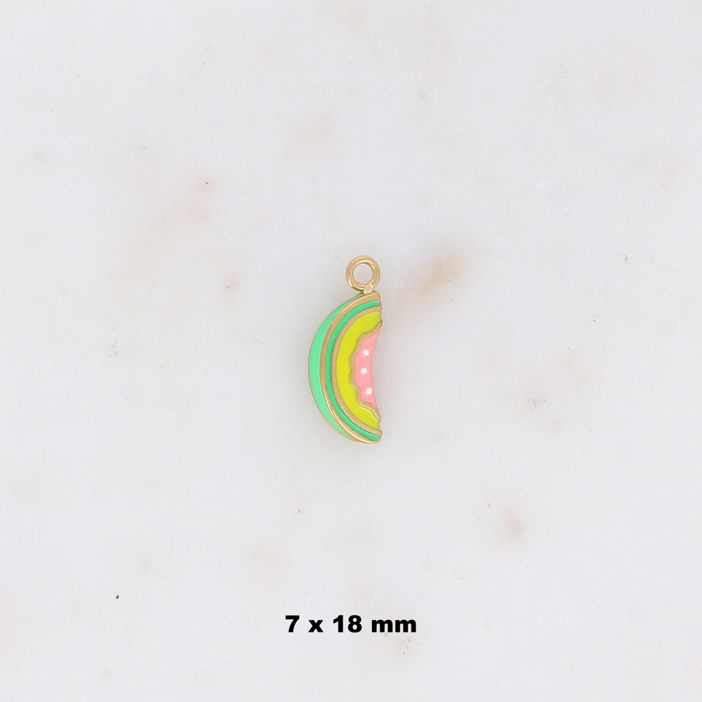 Mayorista Ikita Paris - LOTE DE 3 Colgantes con Forma de Melón Esmaltados