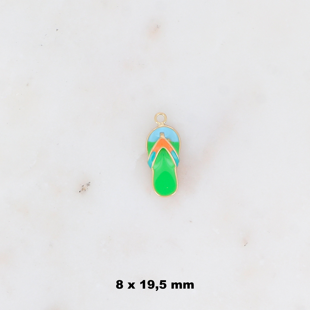 Mayorista Ikita Paris - Juego de 3 colgantes de esmalte en forma de chanclas