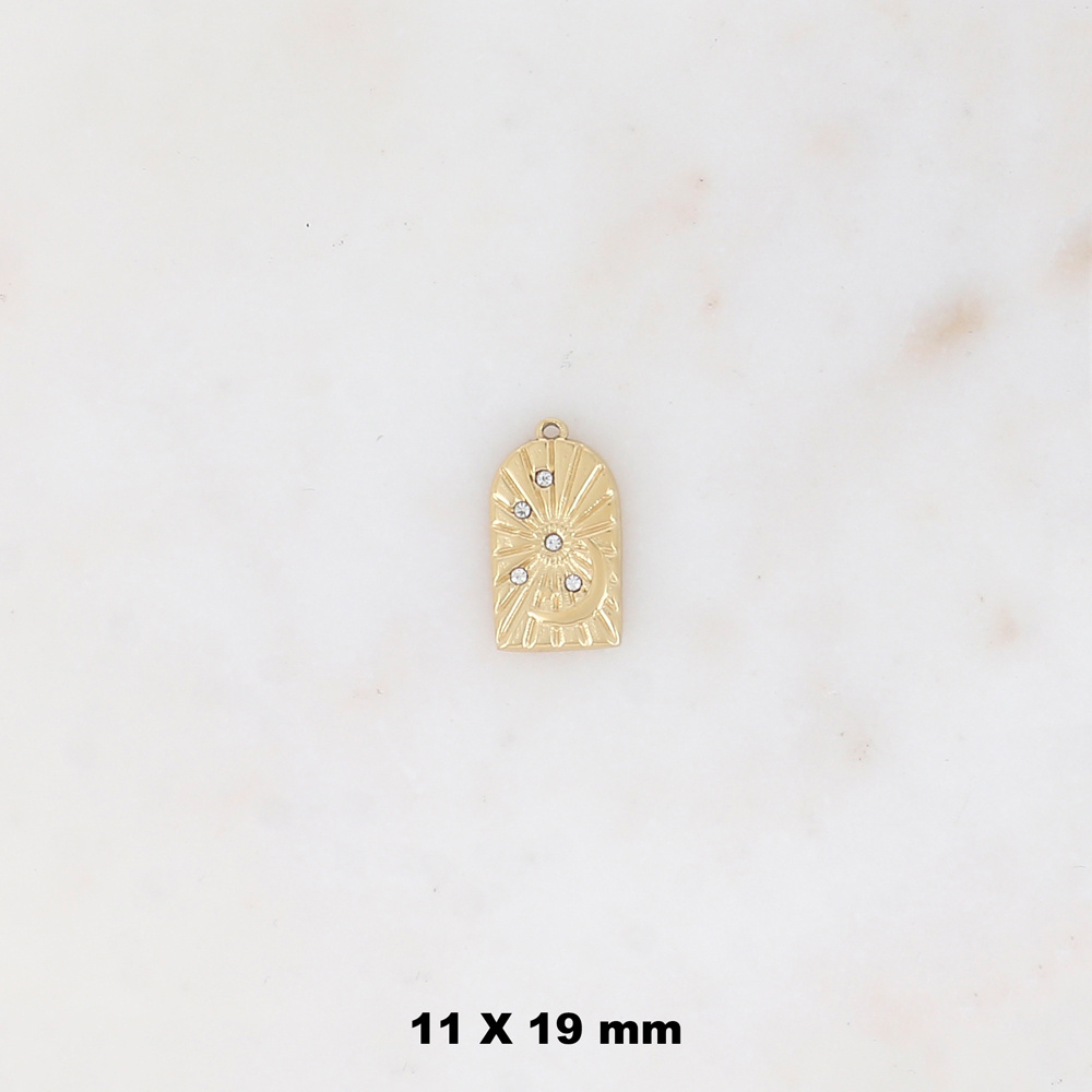 Wholesaler Ikita Paris - Set of 3 geometric pendants with moon and star design