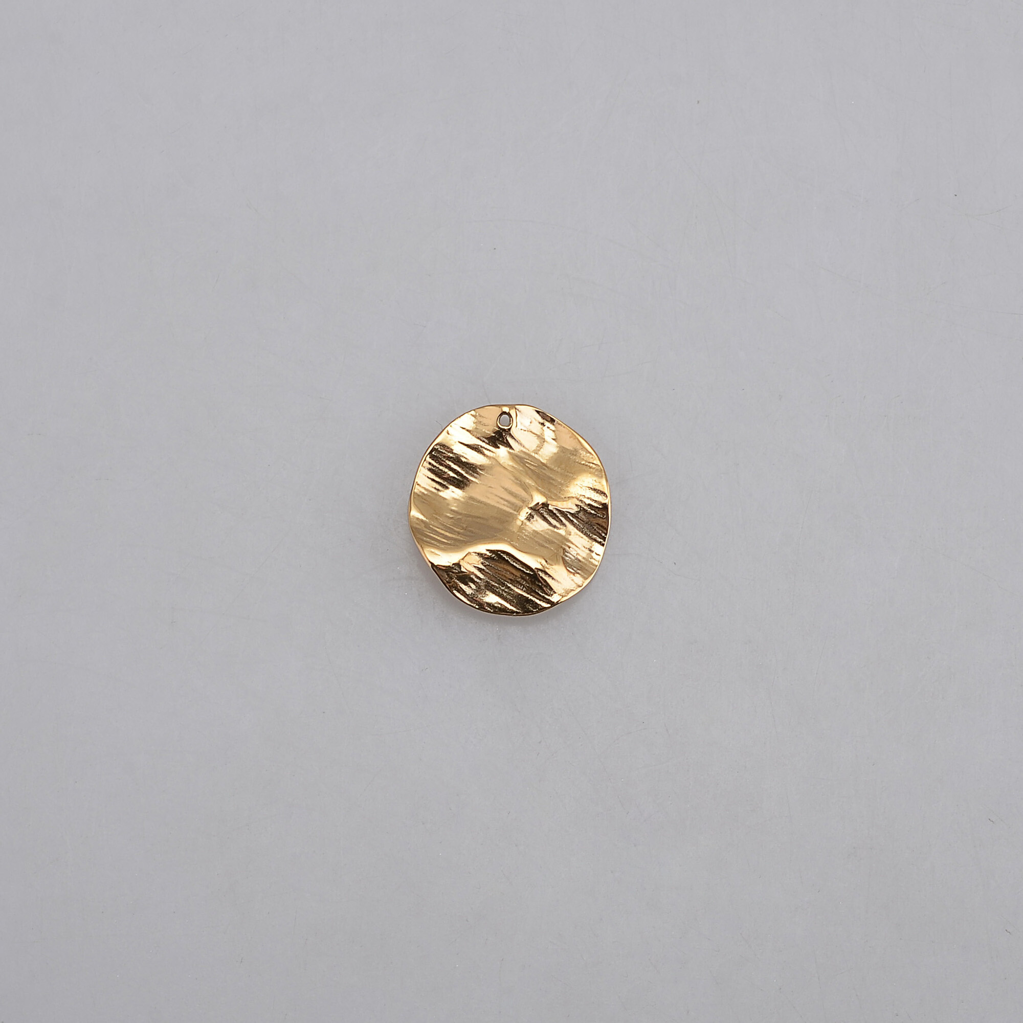 Grossiste Ikita Paris - LOT DE 3 Pendentifs ovales ondulés texturés (TAILLE M)