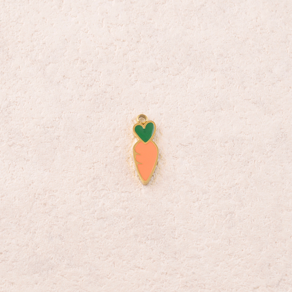 Wholesaler Ikita Paris - SET OF 3 Enamel carrot-shaped pendants
