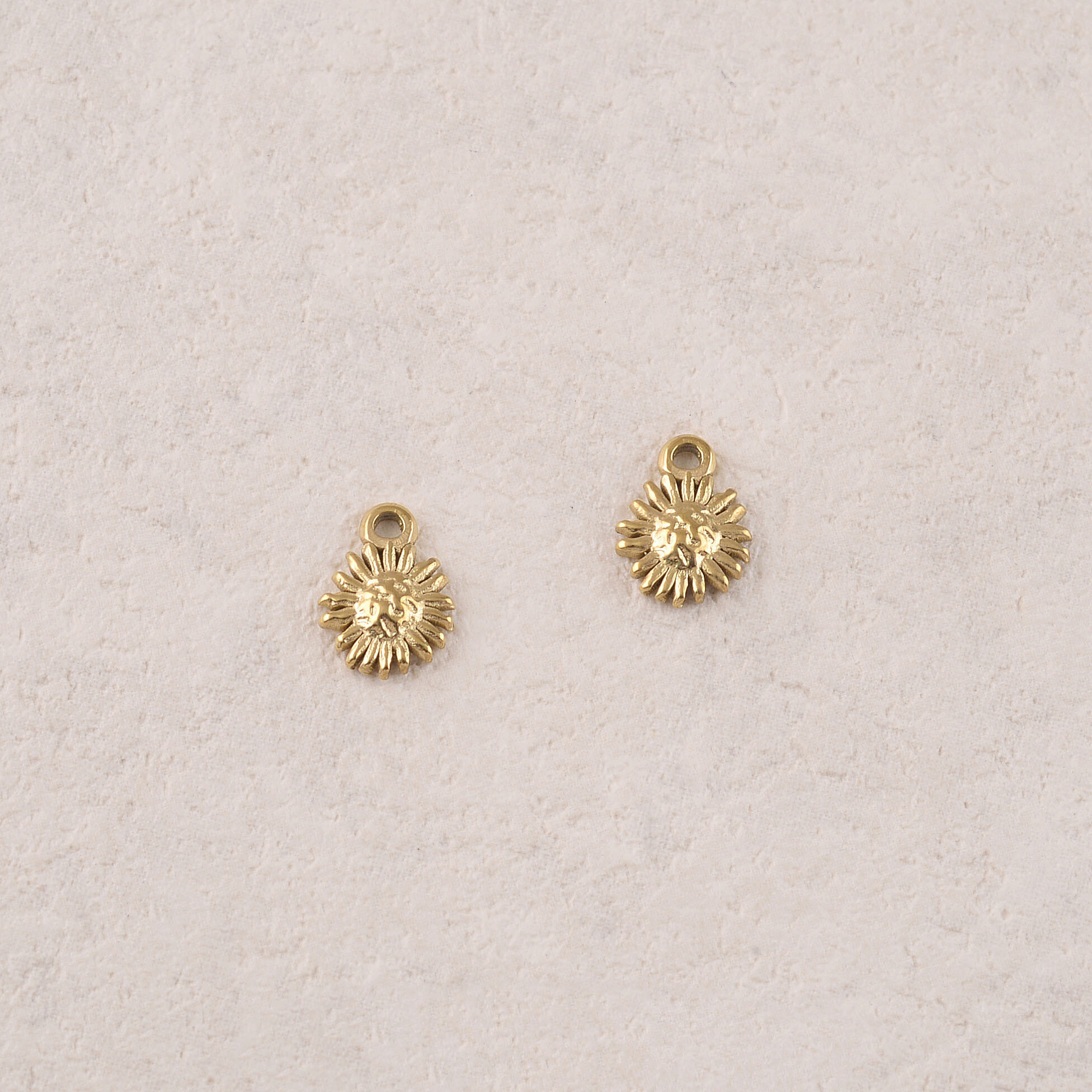 Grossiste Ikita Paris - Lot de 3 Pendentifs forme fleur tournesol