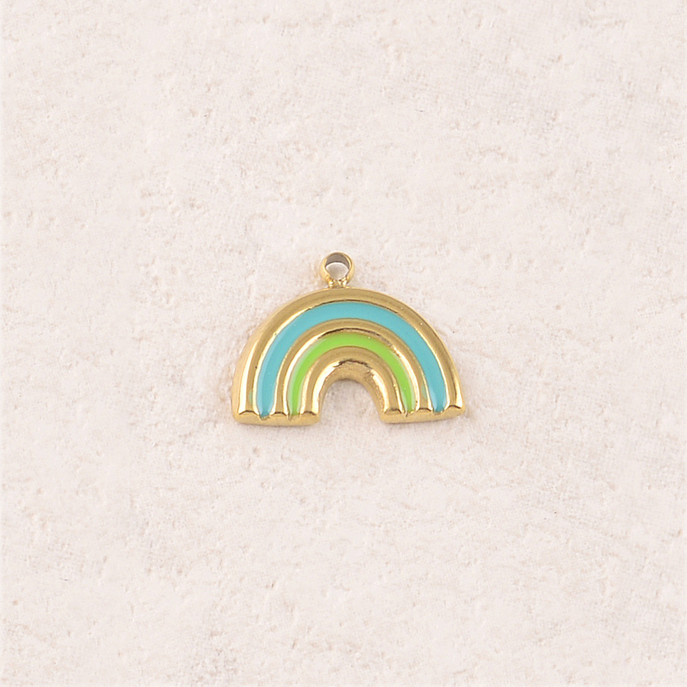 Wholesaler Ikita Paris - SET OF 3 Rainbow enamel pendants