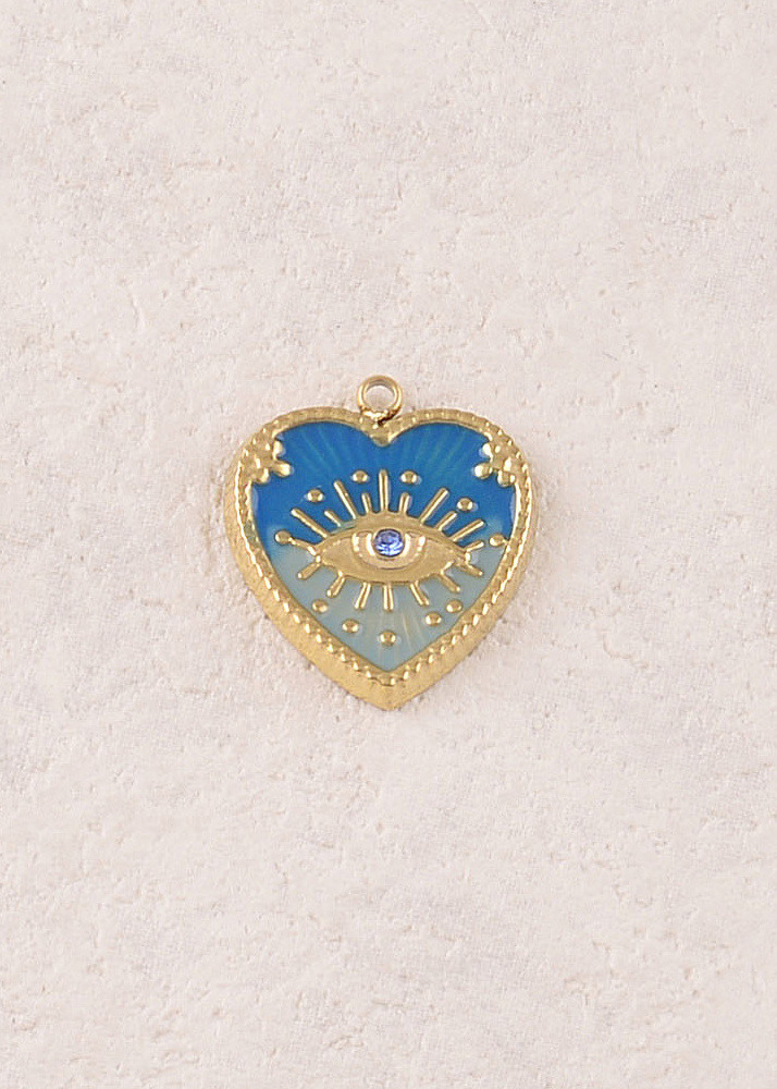 Mayorista Ikita Paris - Conjunto de 3 colgantes formados en esmalte con ojo y patrón de diamantes de imitación