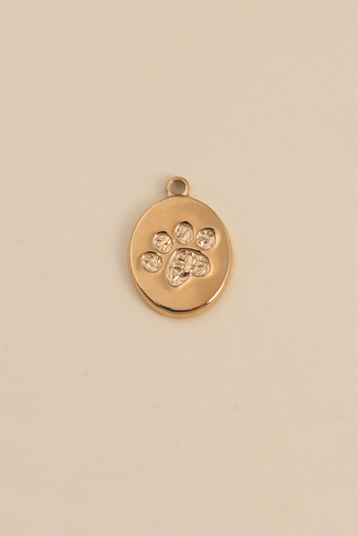 Grossiste Ikita Paris - LOT DE 3 Pendentifs ronds avec motif patte d'animaux Grossiste Ikita Paris - LOT DE 3 Pendentifs ronds avec motif patte d'animaux