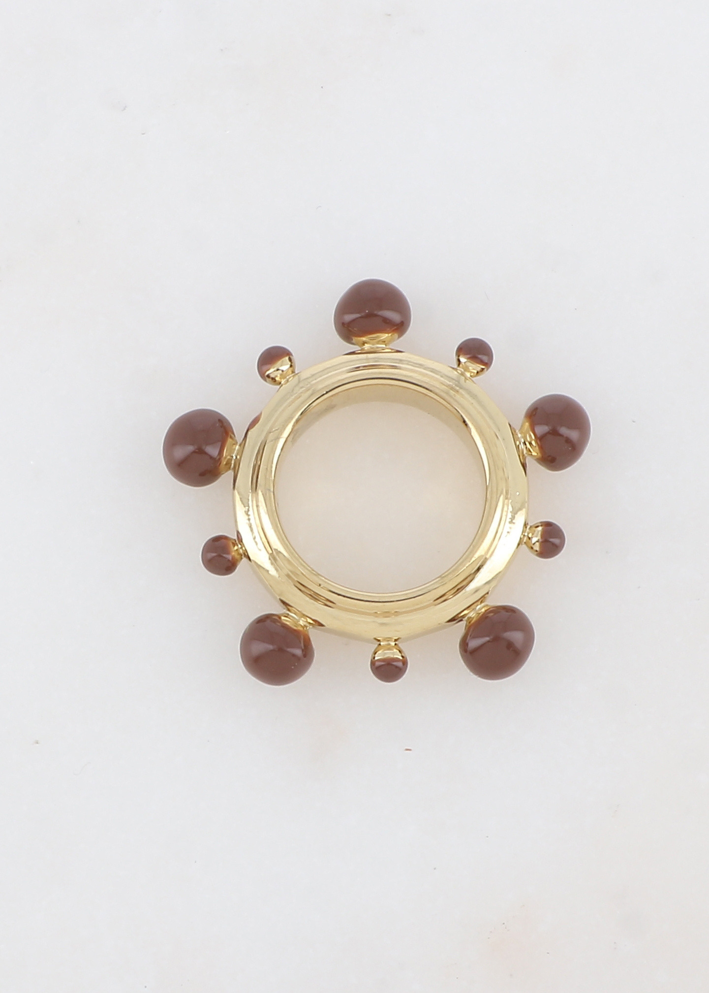 Mayorista Ikita Paris - Muchos anillos de 3 colgantes adornados con bolas esmaltadas