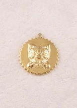 Wholesaler Ikita Paris - Set of 3 round pendants with leopard pattern