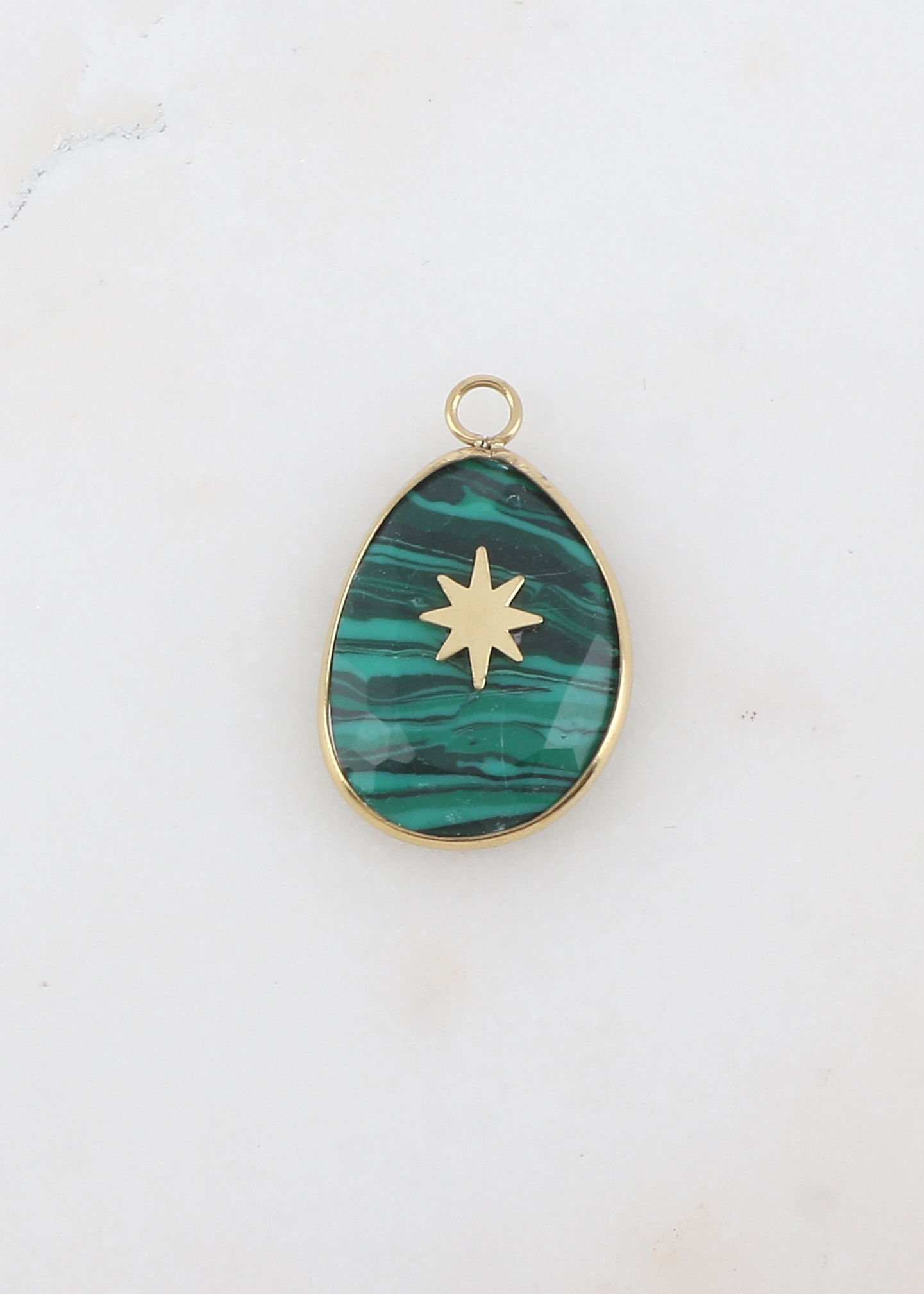 Mayorista Ikita Paris - Conjunto de 3 colgantes de piedra natural, patrón de estrellas
