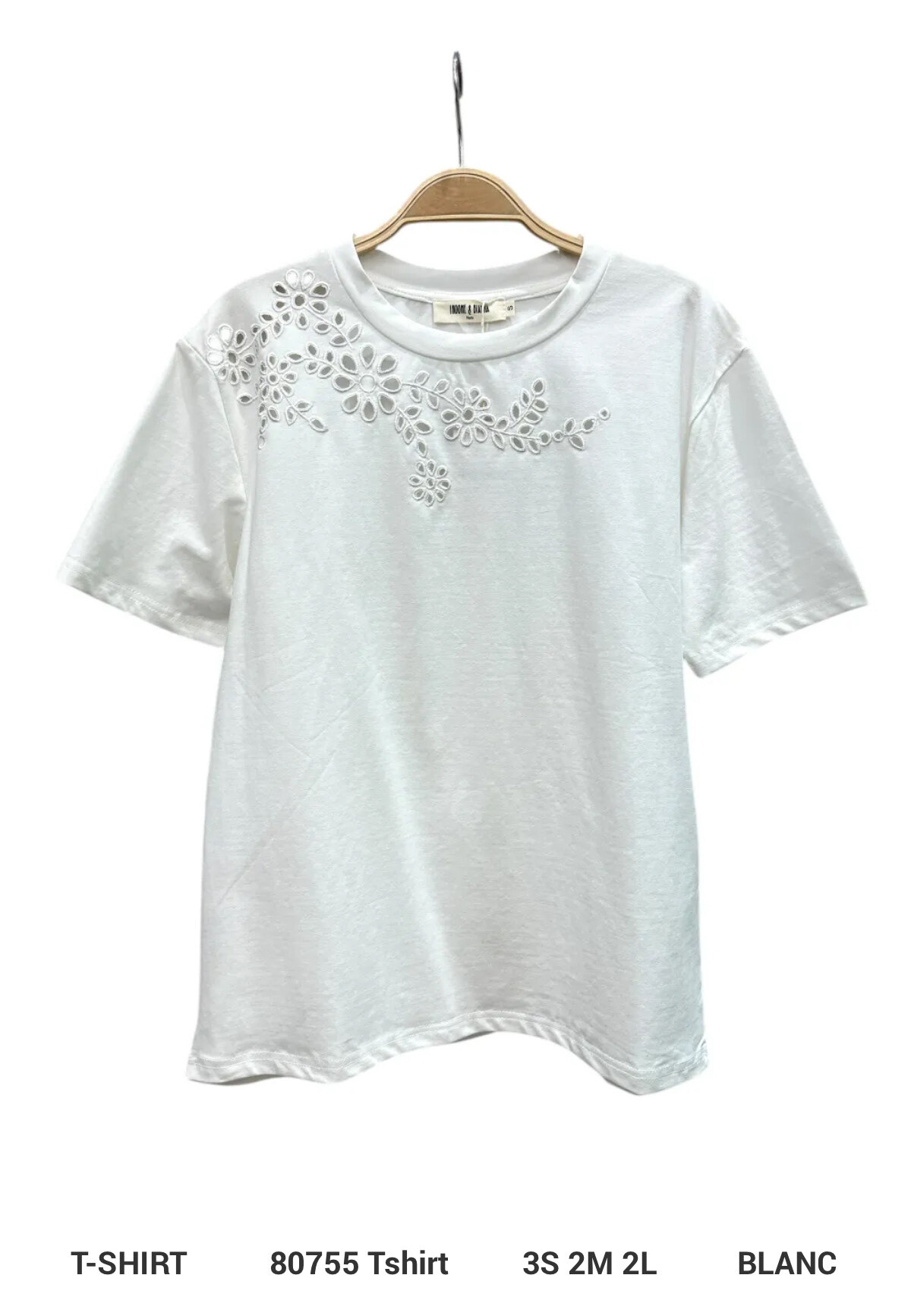 Wholesaler Ikoone&Bianka - Snap tshirt embroidery