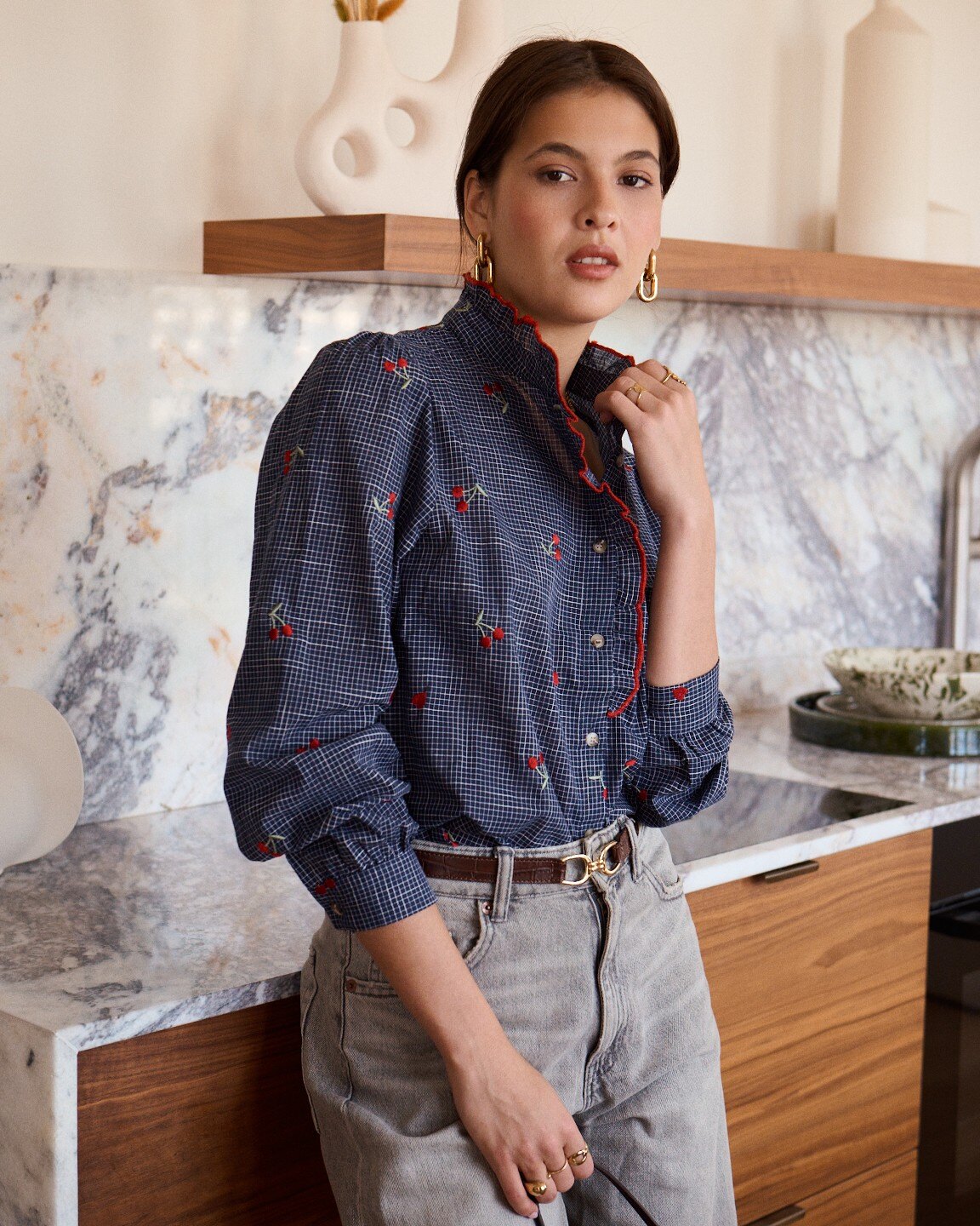 Wholesaler IN APRIL 1986 CURVE - Plaid shirt