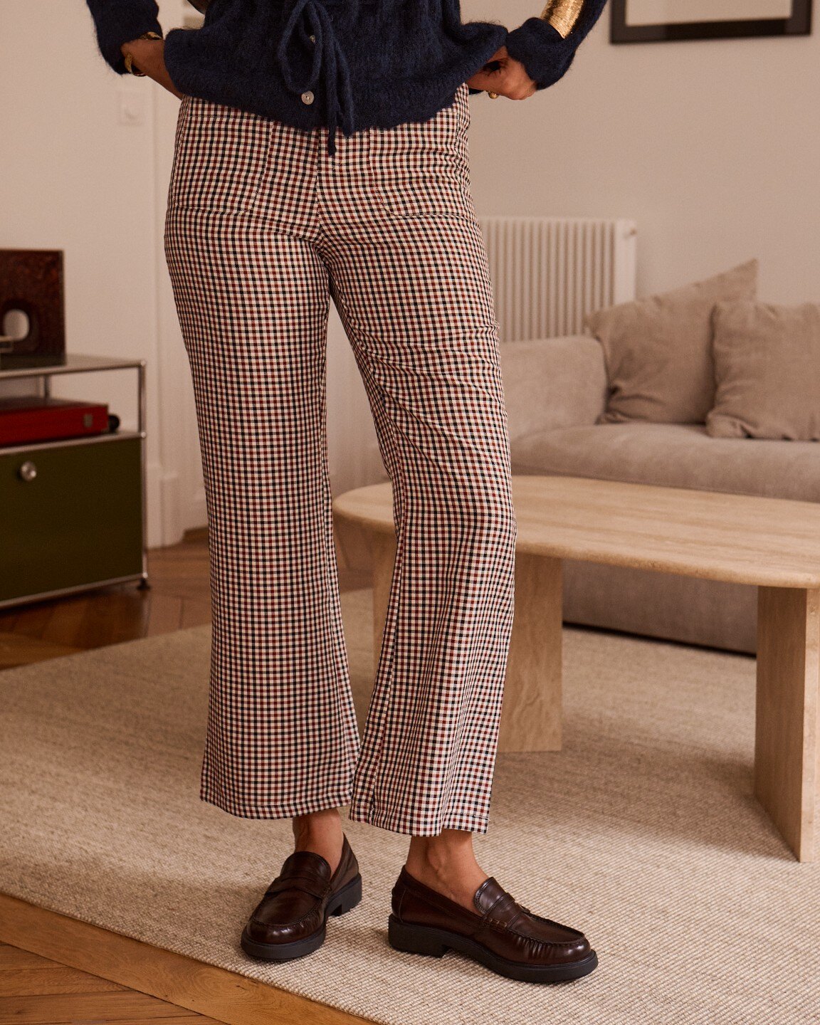 Wholesaler IN APRIL 1986 CURVE - Flowy gingham check pants