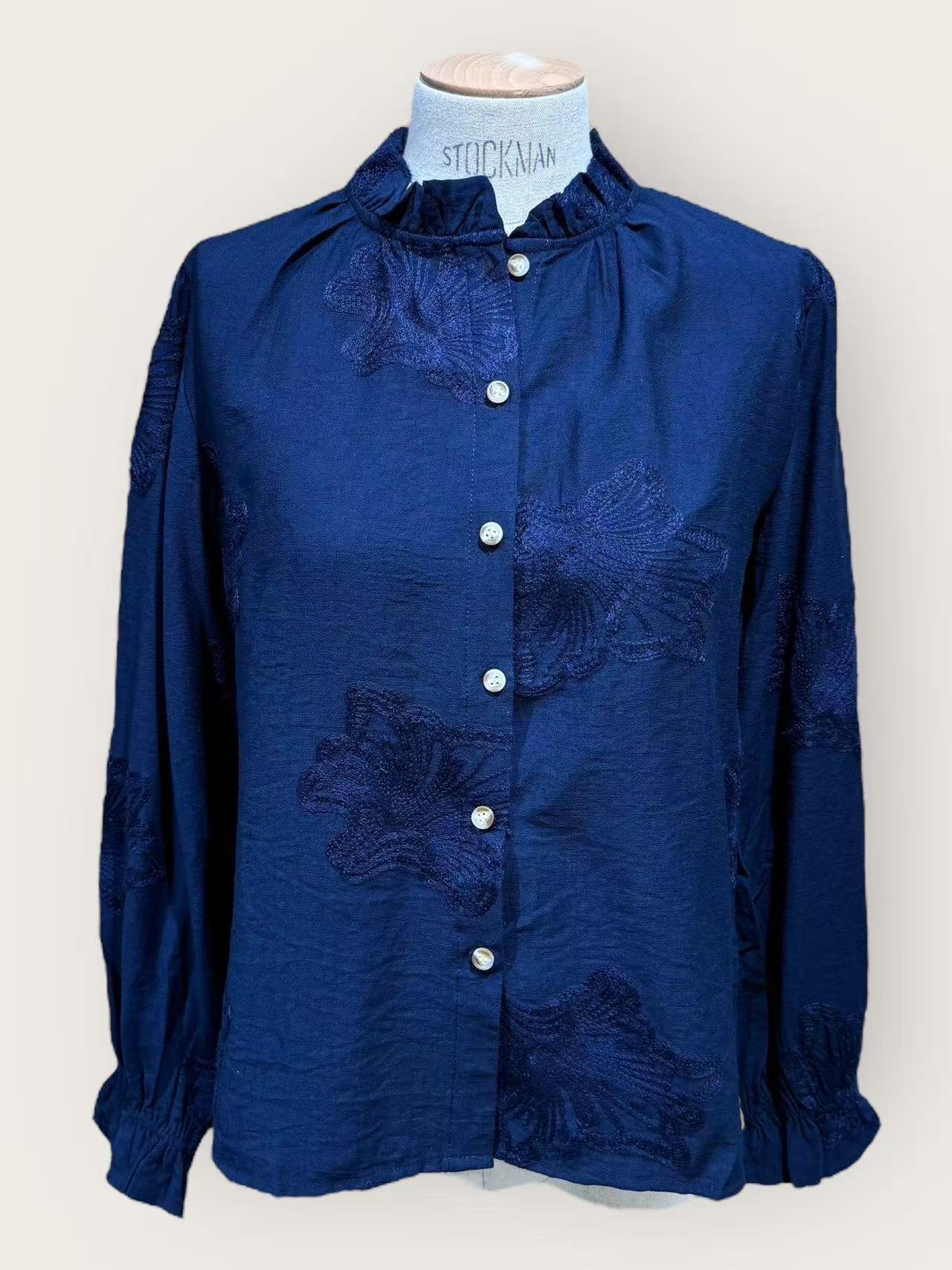 Robe Cocktail Sans Manches CHLOÉ Marine Brodée - Taille Small (34) - Acétate - Occasion Très Bon état