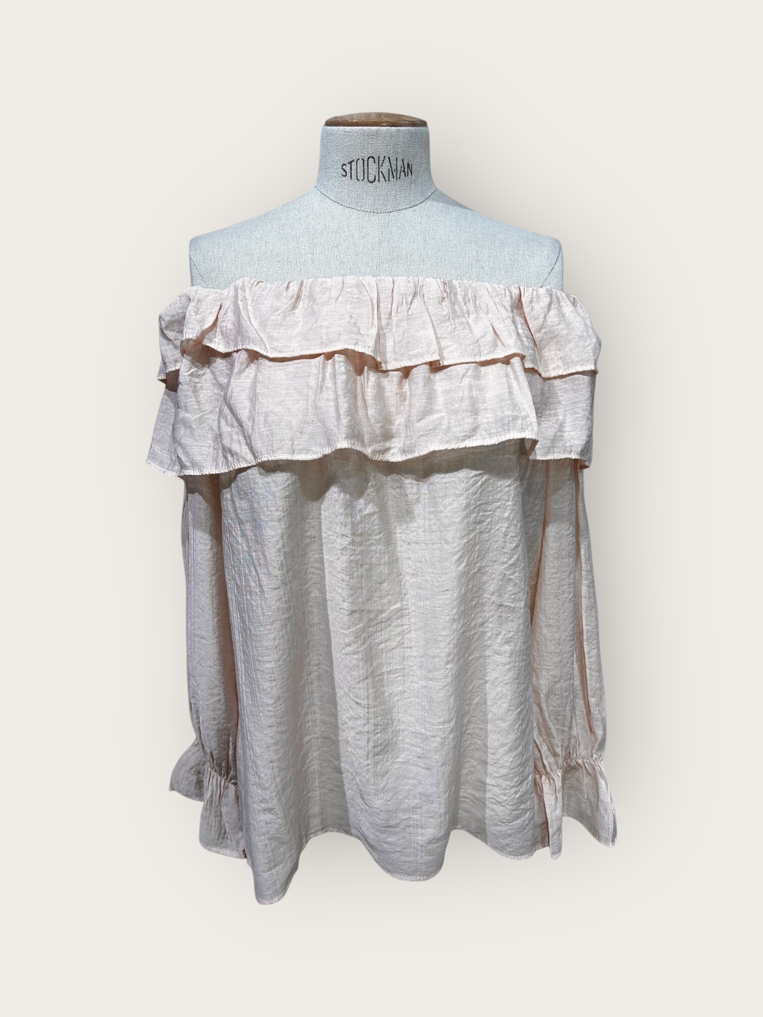 Grossiste In April 1986 - Blouse épaules dénudées à volants bohème chic