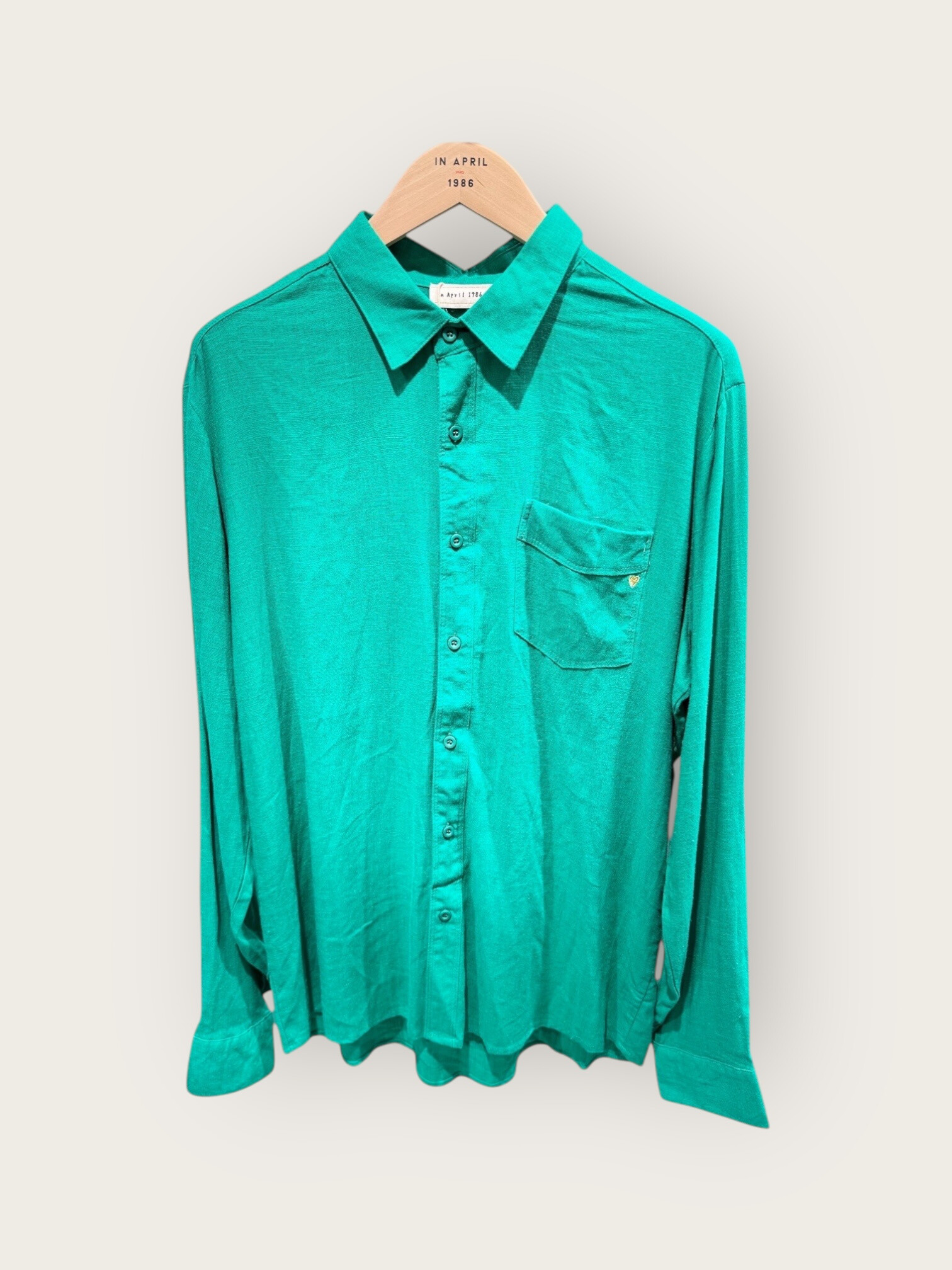 Grossiste In April 1986 - Chemise fluide à manches longues et poche brodée