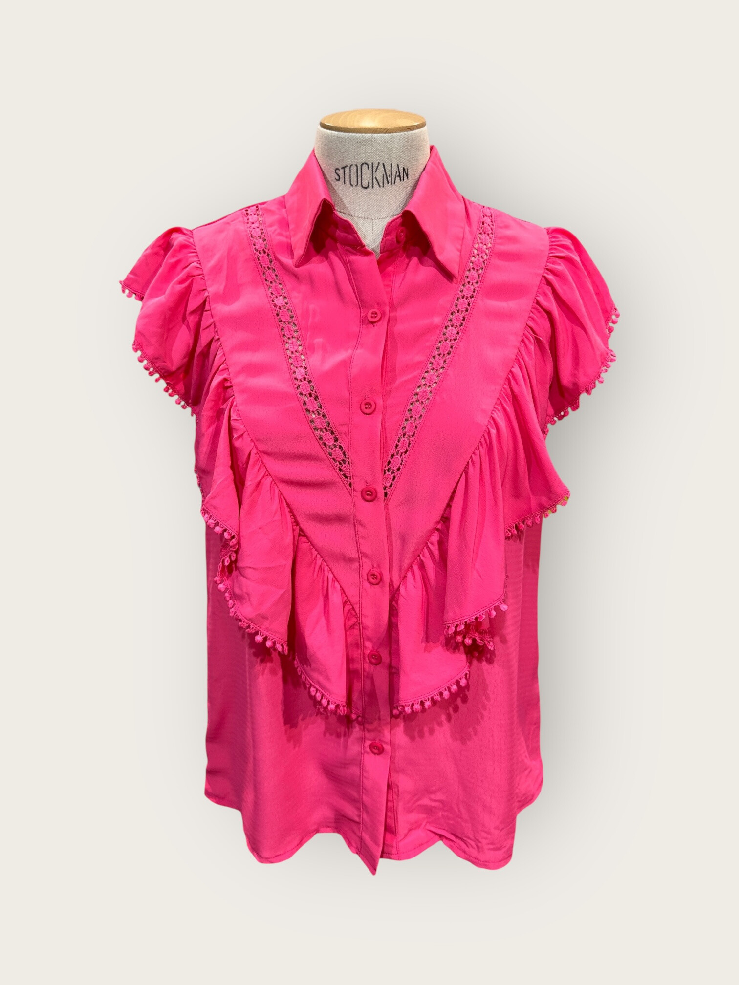 Grossiste In April 1986 - Blouse à volants et dentelle style romantique moderne