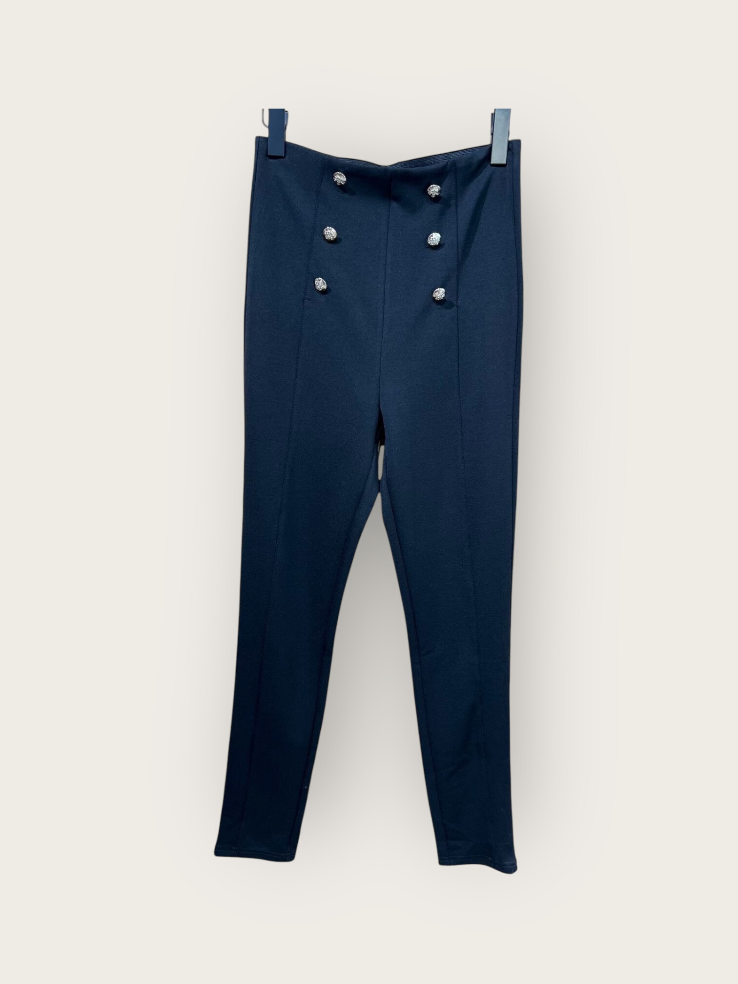 Grossiste In April 1986 - Pantalon taille haute style officier à boutons dorés