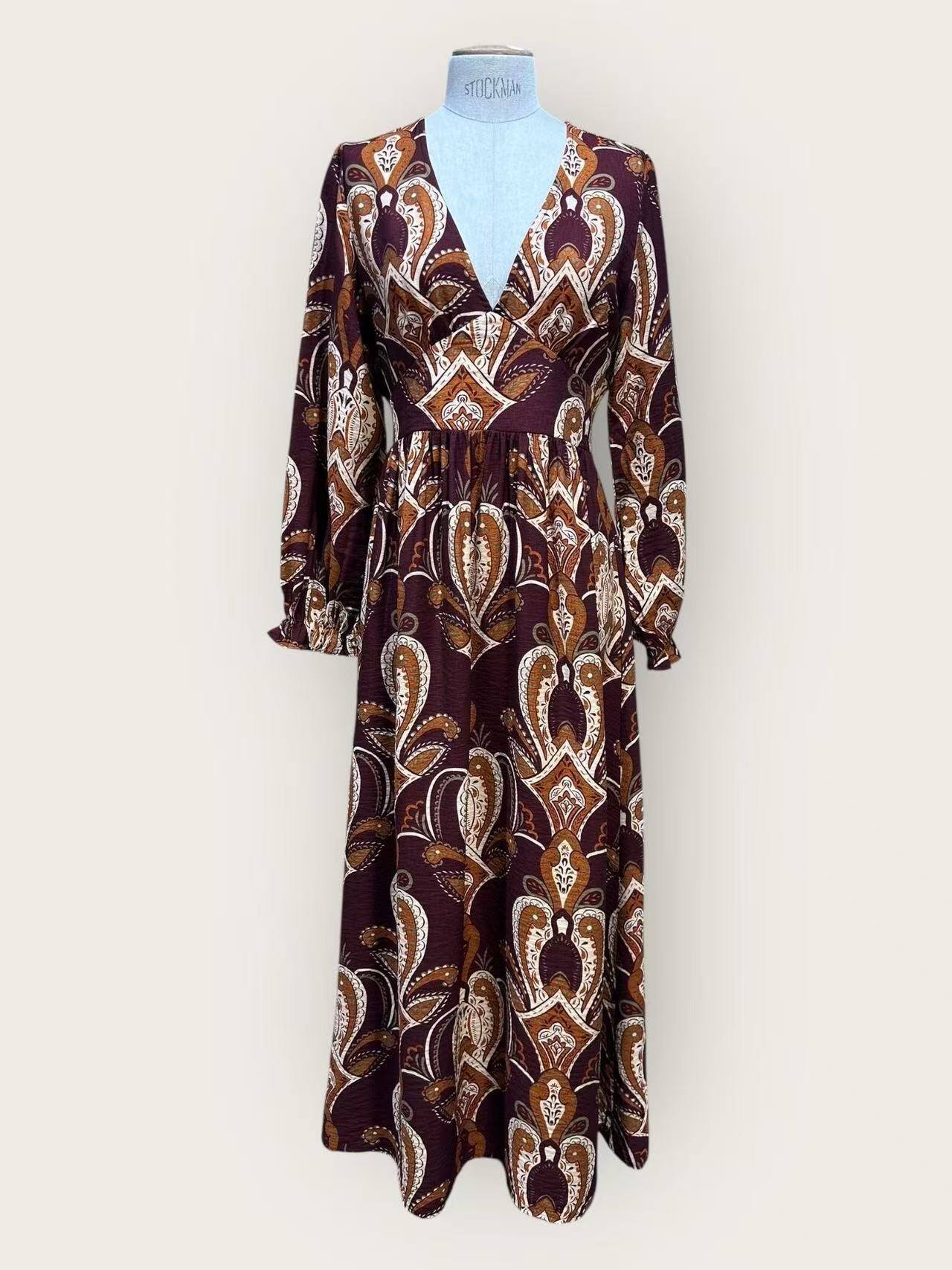 Großhändler In April 1986 - Paisley-Glanzkleid
