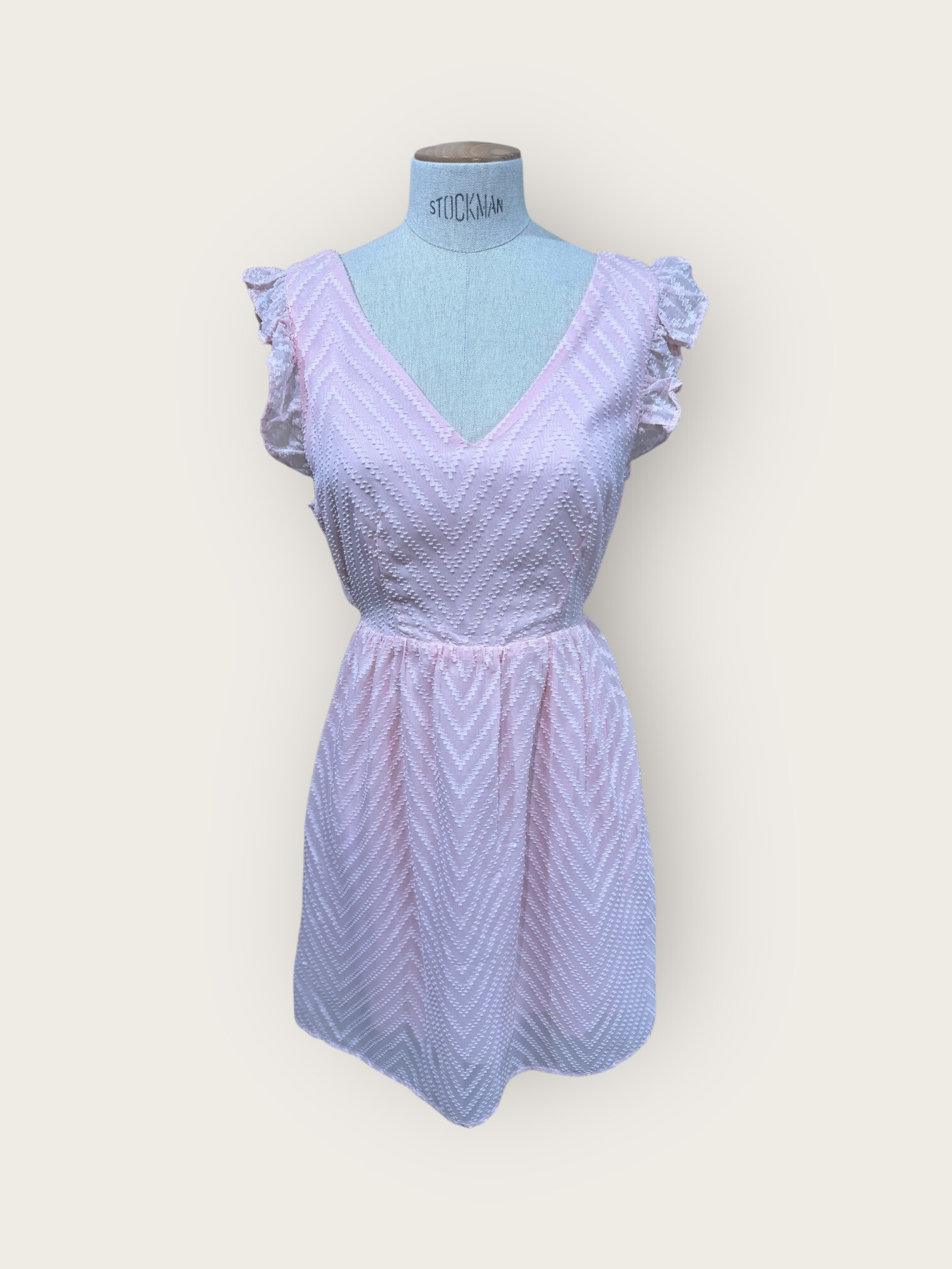 Grossiste In April 1986 - Robe texturée à volants et dos ouvert noué