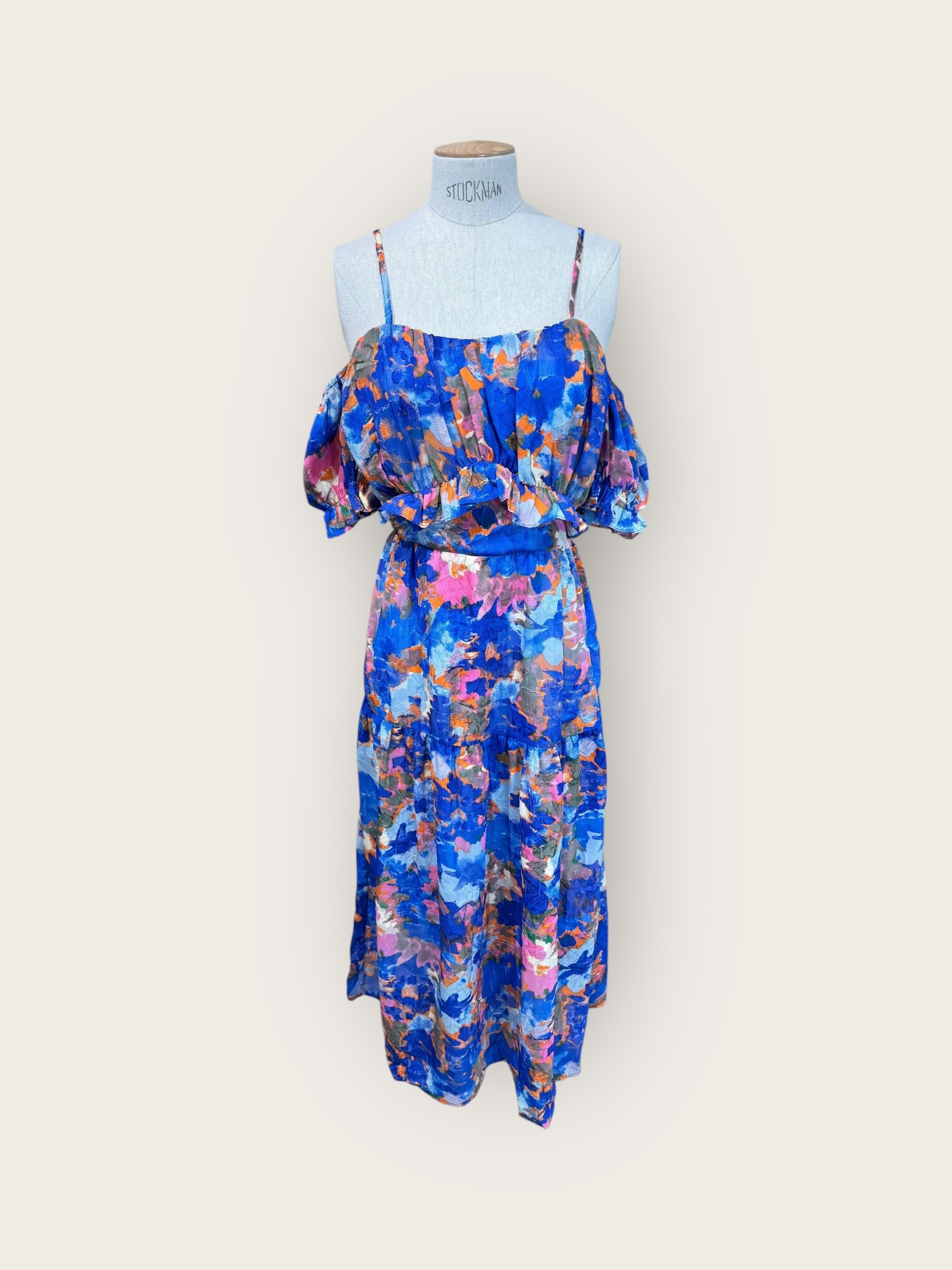 Grossiste In April 1986 - Robe midi à épaules dénudées et imprimé artistique