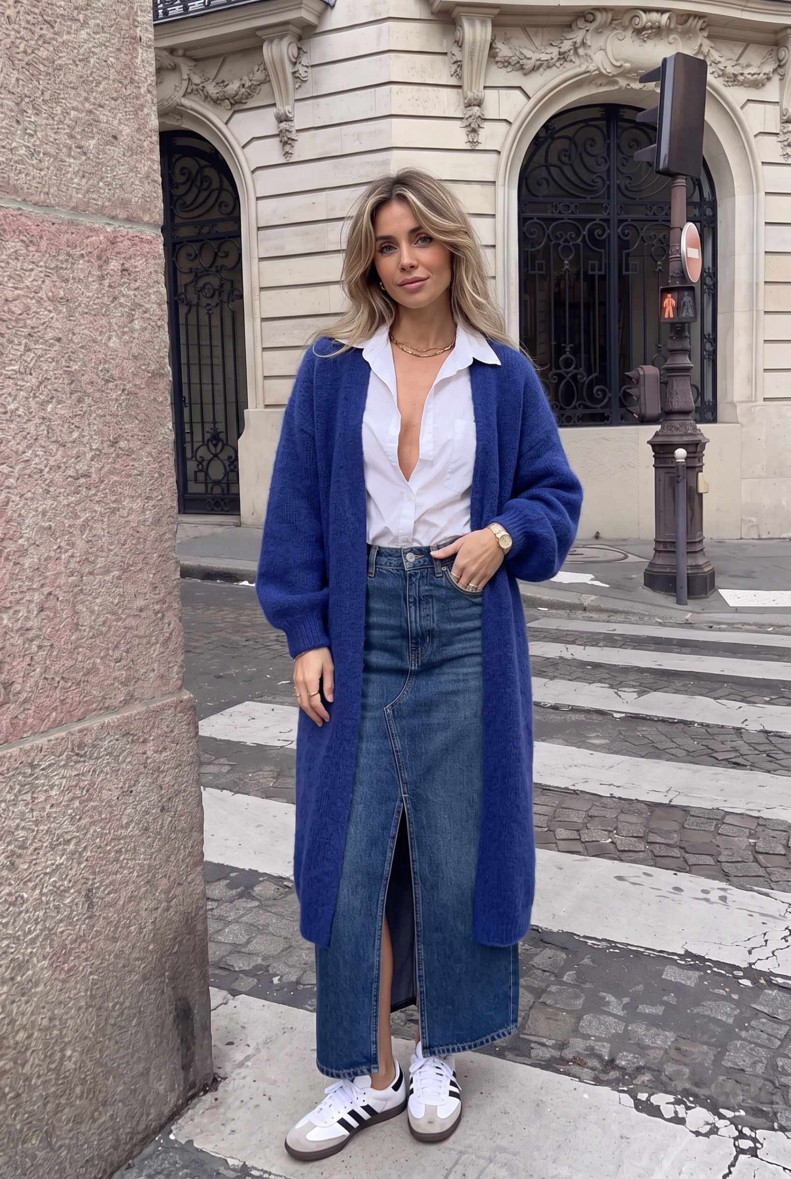 Großhändler INCERTAINES - Langer Mohair-Cardigan Flauschiges Strick Oversize Offen - UNSICHER