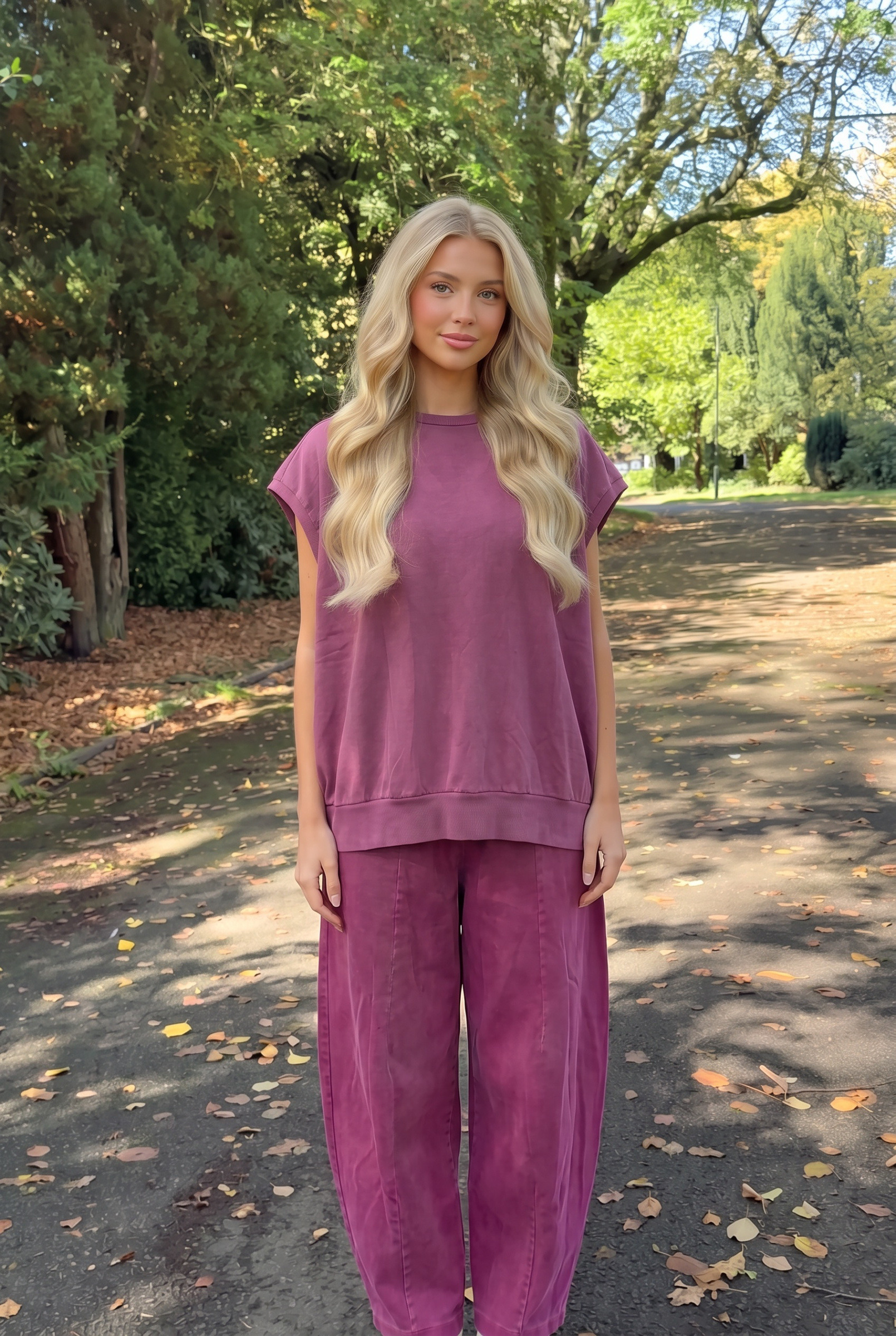 Grossiste INCERTAINES - Pantalon Coton Oversize Taille Élastiquée Porté Avec Le Haut98129 Vendu Séparément