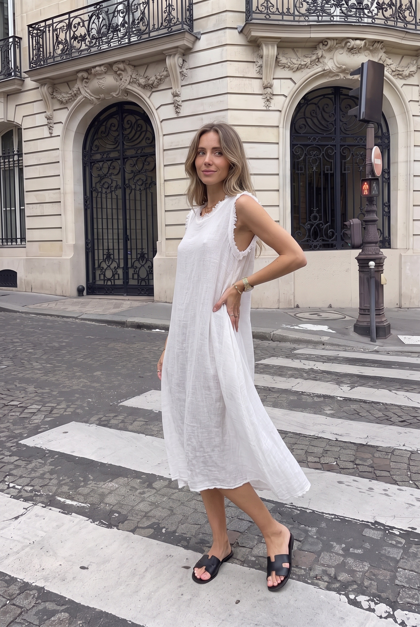 Grossiste INCERTAINES - Robe Coton/Lin Froufrou