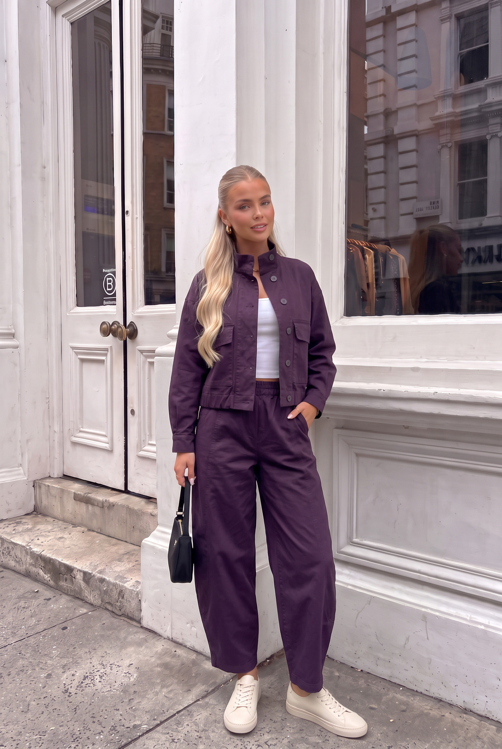 Grossiste INCERTAINES - Veste En Coton Col Montant Porté Avec Le Pantalon27684 Vendu Séparément