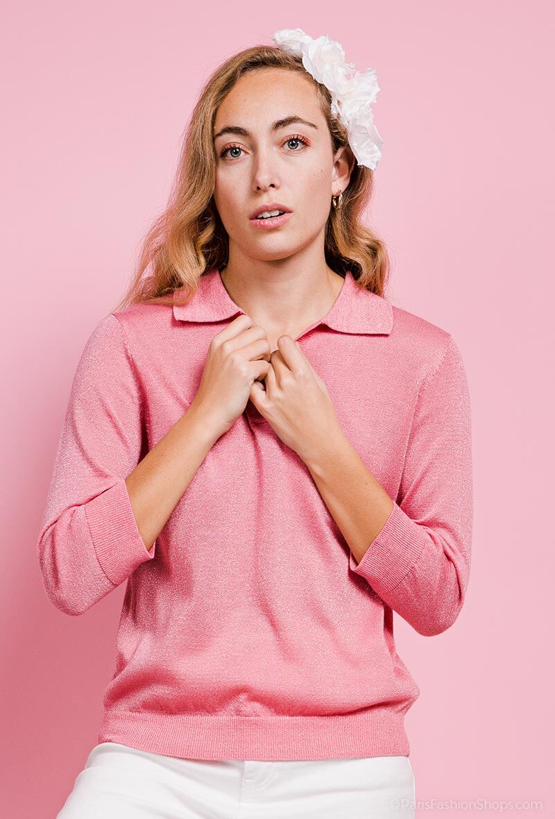 Wholesaler Indie + Moi - PIETRO Shiny knit polo